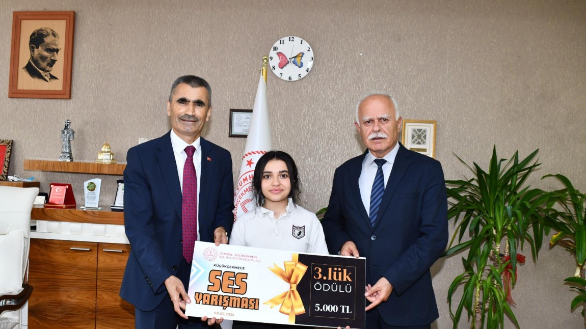 Küçükçekmece İlçe Milli Egitim Müdürlüğü tarafından düzenlenen ses yarışmasında 3. olduk